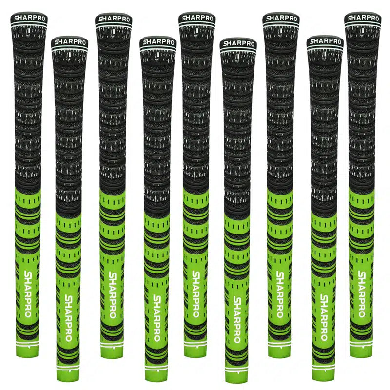 Shappro - Dual Compound Golf Grips - Set of 9 - Green