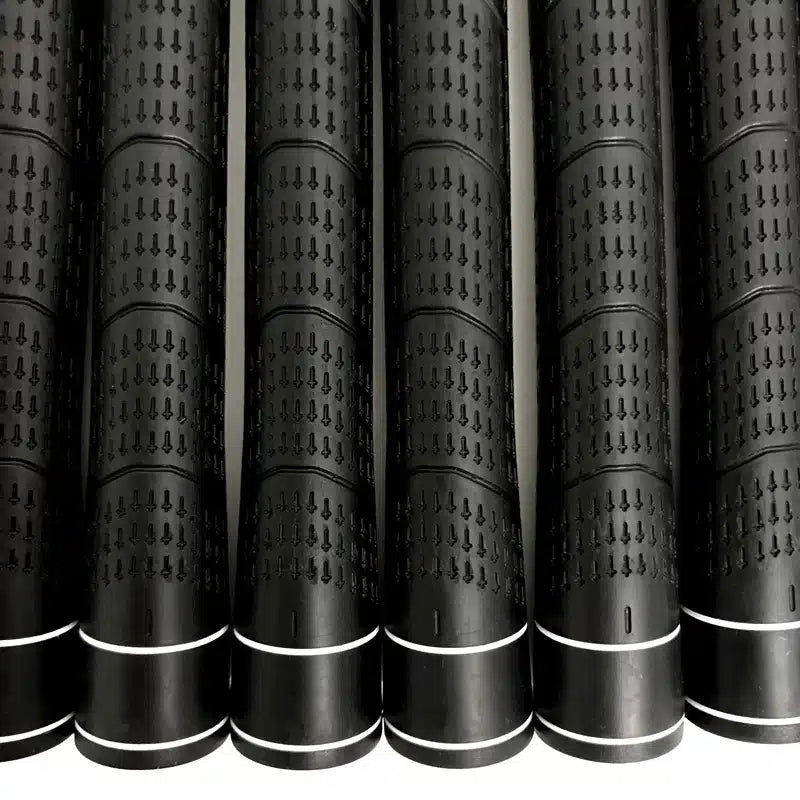 Onyx - Black Rubber Golf Grips - Set of 9