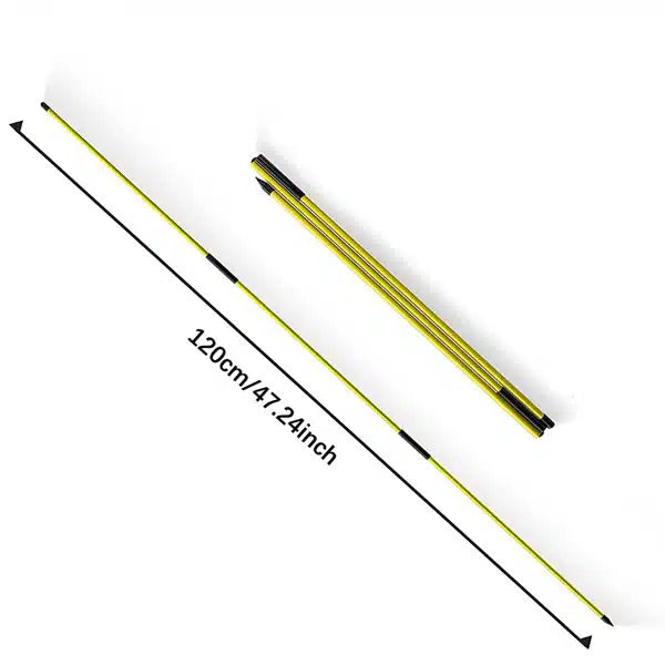 Golf Gear -Alignment Sticks Folding 2-Pack Yellow