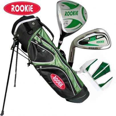 Rookie - Kids Golf Set LH - 4 Piece Green 7 to 10 YRS